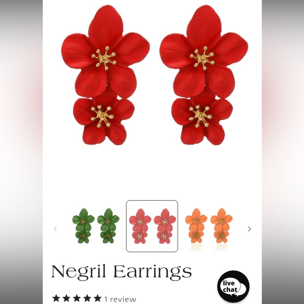 Ann Voyage Negril Earrings - RED. Never worn.